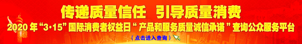 2020年“3.15”國際消費(fèi)者權(quán)益日“產(chǎn)品和服務(wù)質(zhì)量誠信承諾”查詢公眾平臺